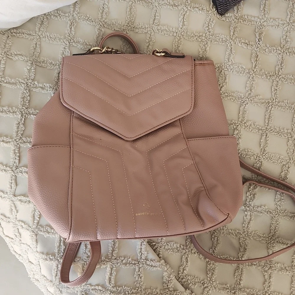 Nanette Lapore Pink Gold Detail Backpack